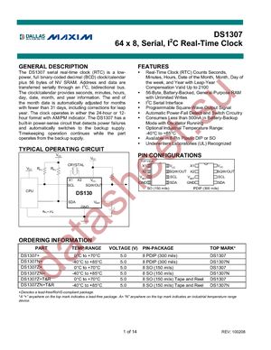 DS1307Z datasheet  